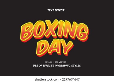 Boxing Day Text Effect with 3D letters