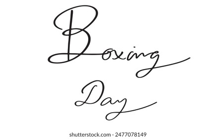  Boxing day text font calligraphy script black dark color symbol sign boxing day gift merry christmas happy new year december offer sale gift winter season present design special offer event time happ