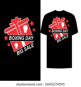 Boxing day typography t shirt design