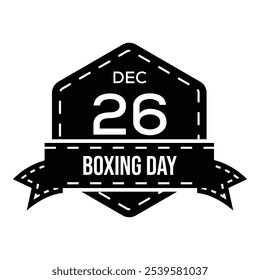 Boxing day vector badge template