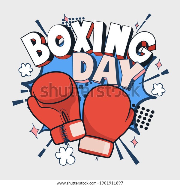 Boxing Day Vector Illustration Cartoon Red Stock Vector (Royalty Free ...