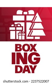Boxing Day. Vector illustration. Holiday poster