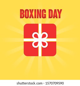 Boxing Day. Up View Flat Design.