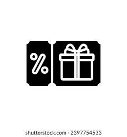 Boxing Day Voucher Filled Icon Vector Illustration