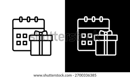 Boxing Day White Icon Set Design