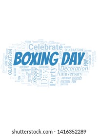 Boxing Day Word Cloud. Wordcloud Made With Text.