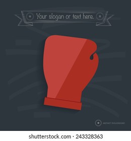 Boxing design on blackboard background,clean vector