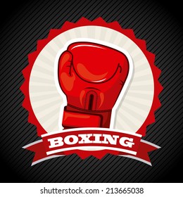 boxing design over black background vector illustration