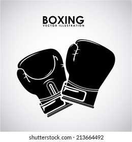 boxing design over gray background vector illustration