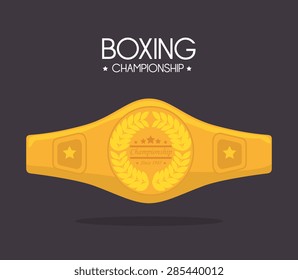 Boxing design over gray background, vector illustration.