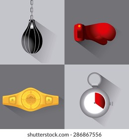 Boxing design over gray background, vector illustration.