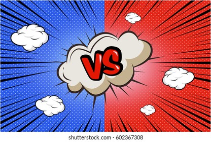 boxing design over half tone blue cool and red hot background vector illustration
