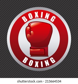 boxing design over lineal background vector illustration