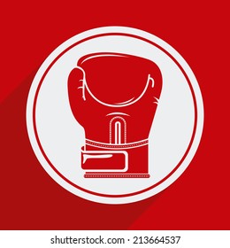 boxing design over red background vector illustration