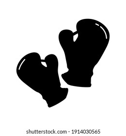 Boxing design over white background vector illustration. Silhouette.