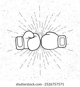 Boxing design over white background. vector illustration