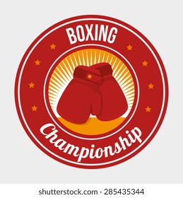 Boxing design over white background, vector illustration.