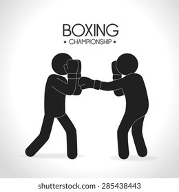 Boxing design over white background, vector illustration.