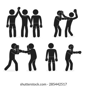 Boxing design over white background, vector illustration.