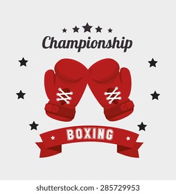 Boxing design over white background, vector illustration.