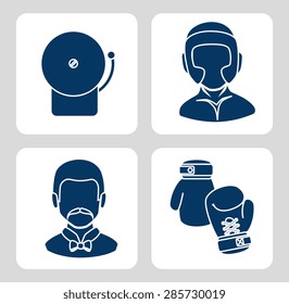 Boxing design over white background, vector illustration.