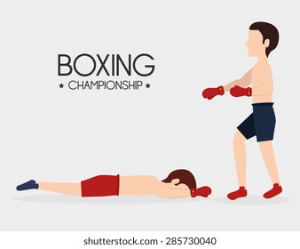 Boxing design over white background, vector illustration.