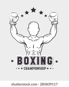 Boxing design over white background, vector illustration.