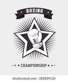 Boxing design over white background, vector illustration.