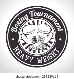 Boxing design over white background, vector illustration.