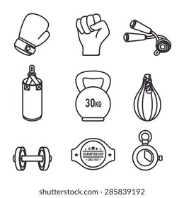 Boxing design over white background, vector illustration.