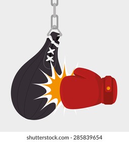Boxing design over white background, vector illustration.