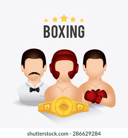 Boxing design over white background, vector illustration.