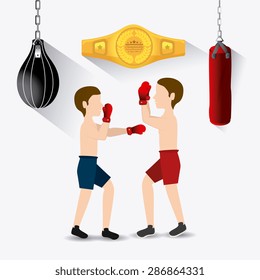 Boxing design over white background, vector illustration.