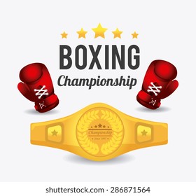 Boxing design over white background, vector illustration.