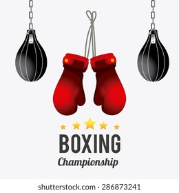 Boxing design over white background, vector illustration.