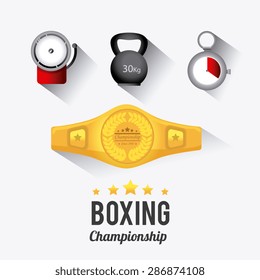 Boxing design over white background, vector illustration.