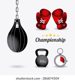 Boxing design over white background, vector illustration.