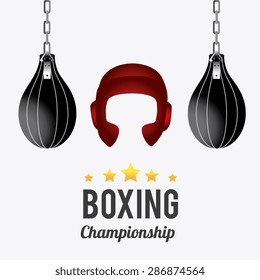 Boxing design over white background, vector illustration.