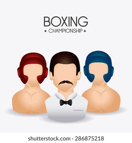 Boxing design over white background, vector illustration.