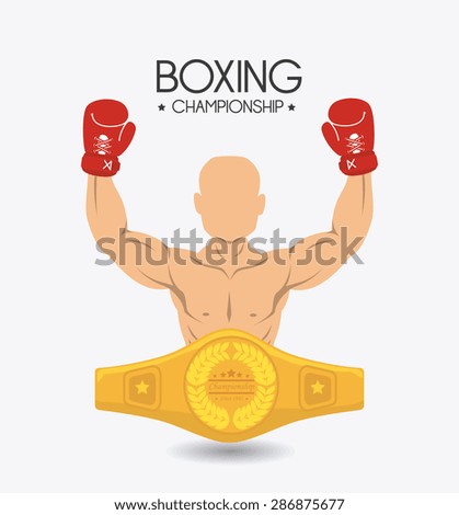 Boxing design over white background, vector illustration.
