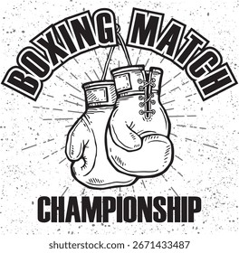 Diseño de boxeo sobre fondo blanco. Boxeo partido, Ilustración vectorial