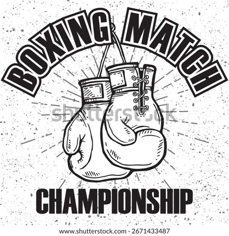 Boxing design over white background.Boxing match, vector illustration