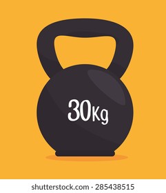 Boxing design over yellow background, vector illustration.