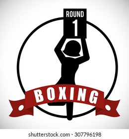 Boxing digital design, vector illustration 10 eps graphic