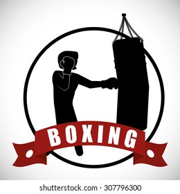 Boxing digital design, vector illustration 10 eps graphic