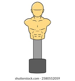 boxing dummy illustration hand drawn isolated vector