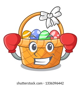 Boxing easter basket ball in cartoon shape