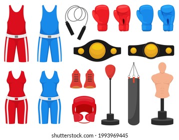 Boxing elements vector design illustration isolated on white background