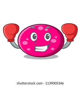 Boxing ellipse character cartoon style