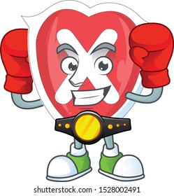 Boxing emblem cross shield for bacteria prevention.